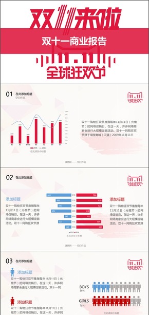 雙十一商業(yè)匯報圖表