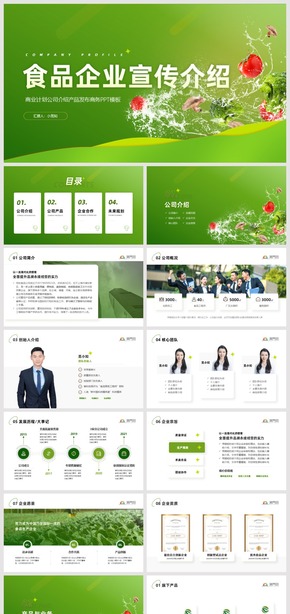  Complete framework and content of food company introduction Super practical enterprise introduction Product release Business plan Business general PPT template