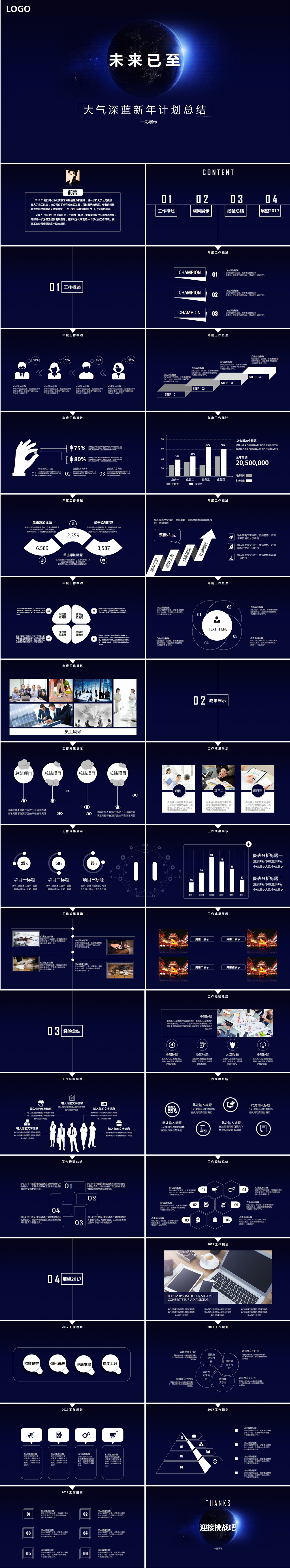 2017未來(lái)已至年終總結(jié)新年計(jì)劃PPT模板