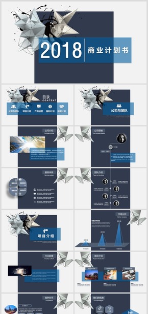 2018穩(wěn)重大氣商業(yè)計(jì)劃書商務(wù)工作PPT模板