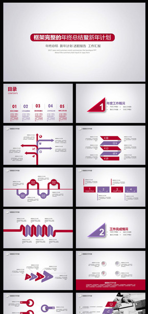 2017年終總結新年計劃匯報PPT模版