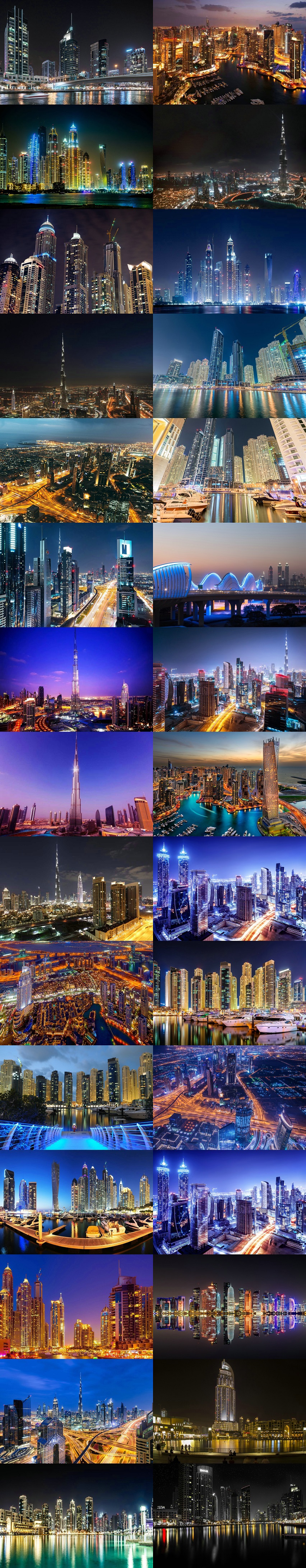 迪拜城市夜景壁紙