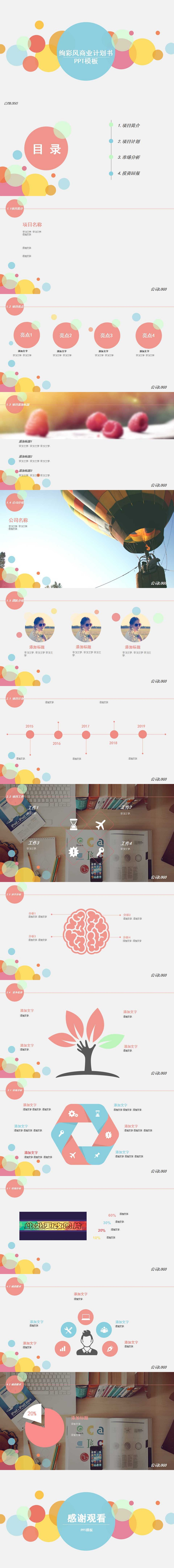 絢彩風(fēng)商業(yè)計劃書PPT模版