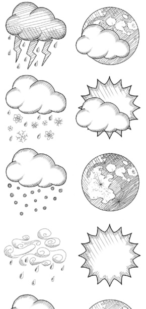 30個手繪天氣預(yù)報PNG圖標