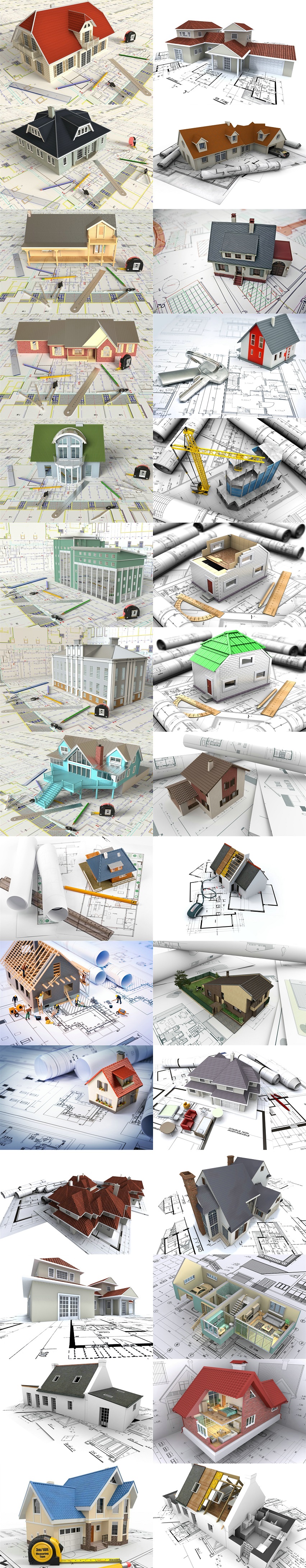 建筑模型與施工圖紙高清圖片二