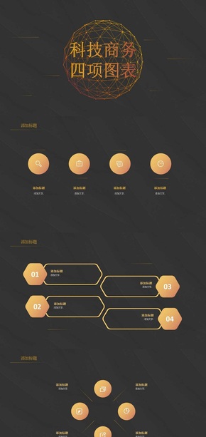科技商務四項圖表