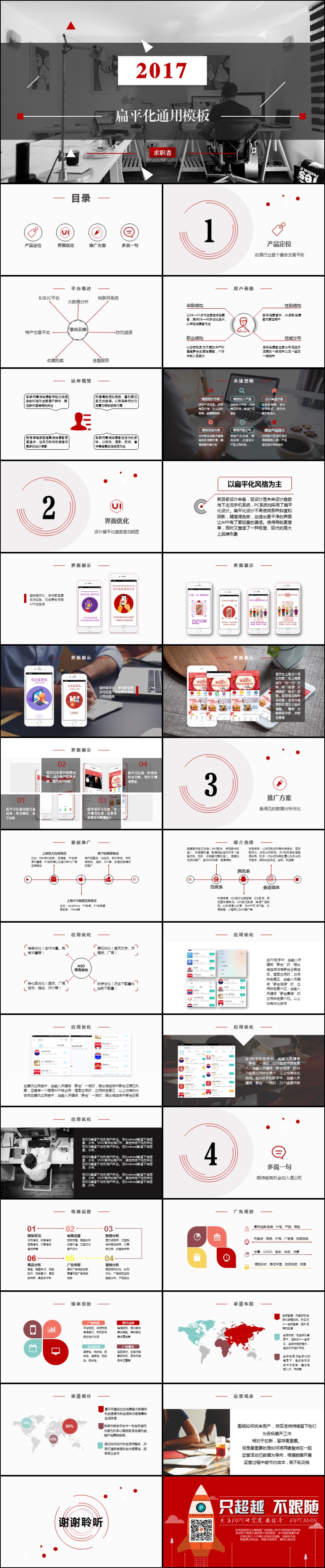 【歸零出品】營銷策劃活動方案 APP運營匯報扁平極簡風格模板