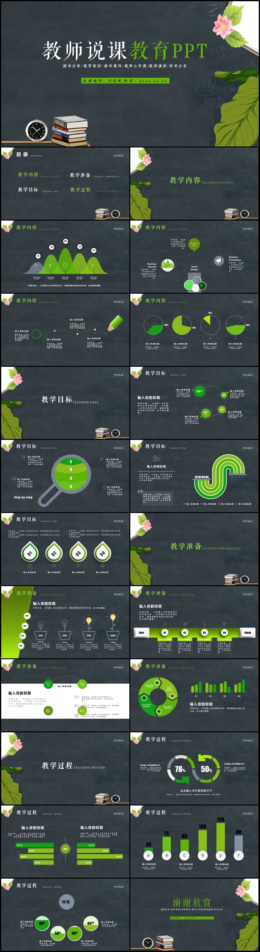 作品标题:信息化教学设计教师说课ppt课件动态模板