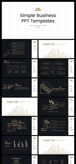 東邪設(shè)計！簡約手繪商務(wù)PPT模板
