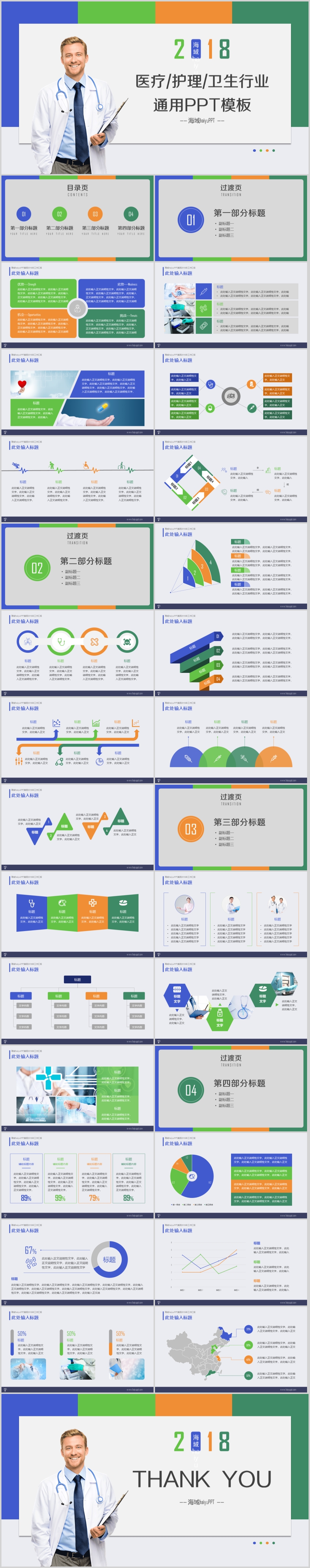 作品标题:医疗行业主题ppt通用模板