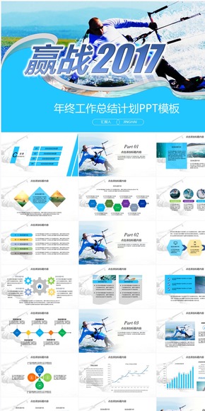 動感浪的誘惑2017工作計劃總結匯報PPT模板