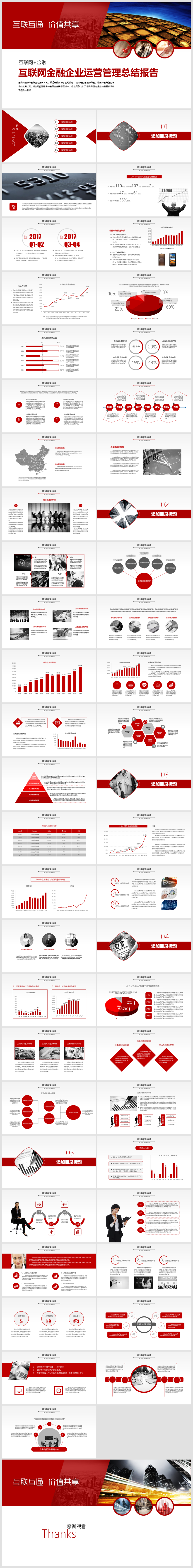 2017商務(wù)簡約大氣金融企業(yè)運營管理總結(jié)報告PPT模板
