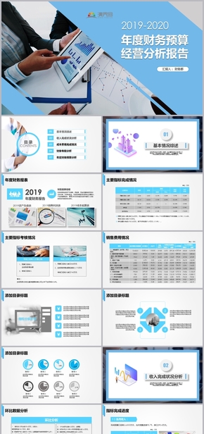 2019-2020年度財務預算經(jīng)營分析報告動態(tài)模板