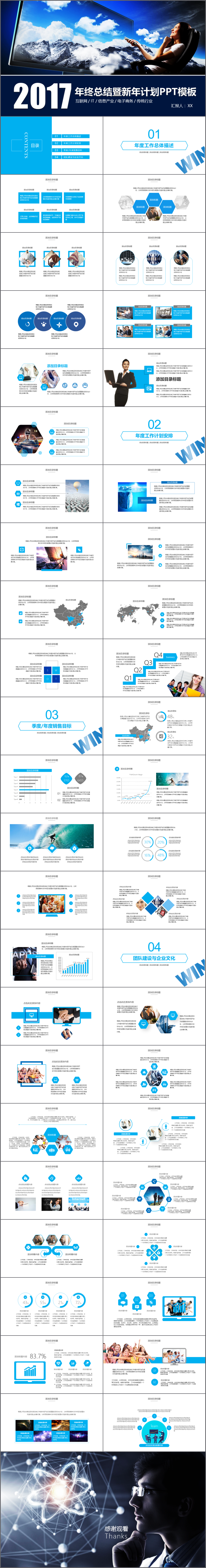 贏戰(zhàn)2017年終工作總結(jié)計(jì)劃報(bào)告PPT模板