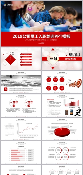 2019企業(yè)員工入職培訓PPT模板