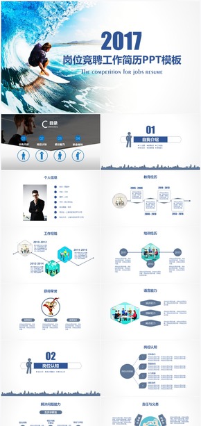 2017崗位競聘述職報告PPT模板