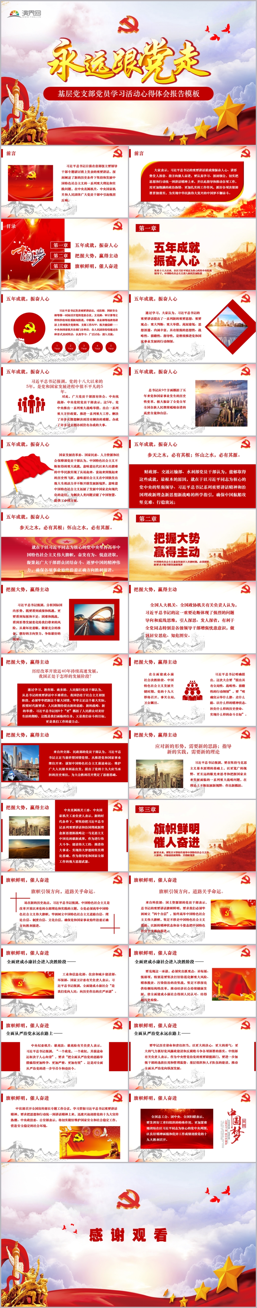 2019永遠跟黨走基層黨支部黨員學(xué)習(xí)活動心得體會總結(jié)模板