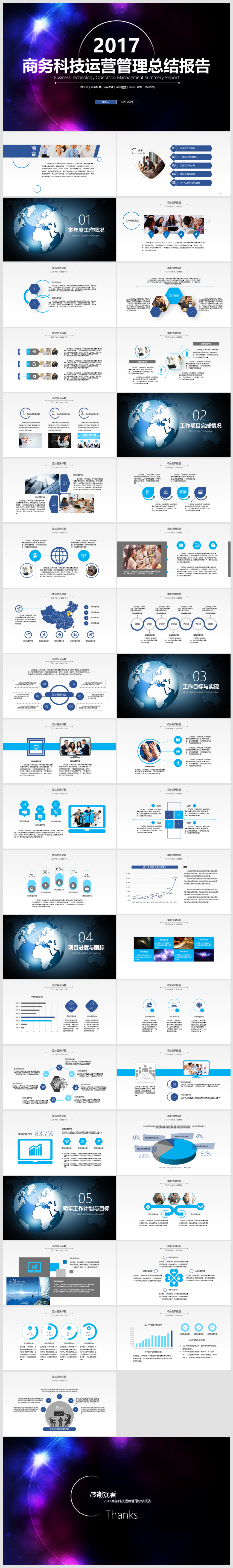 2017商務(wù)科技運營管理總結(jié)報告PPT模板