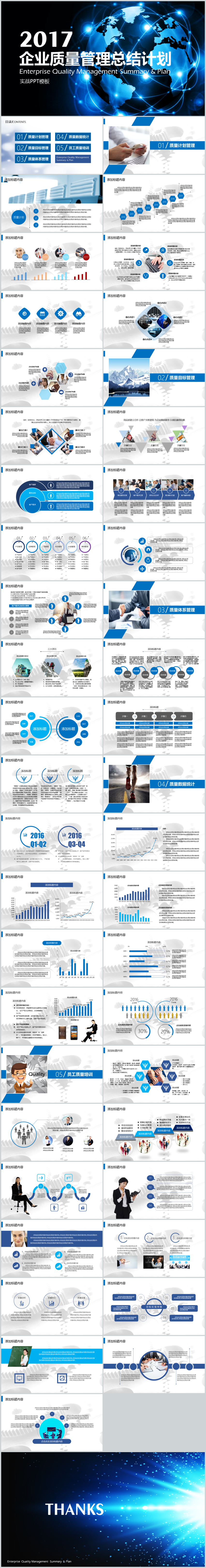 2017企業(yè)質(zhì)量管理總結(jié)計(jì)劃PPT模板