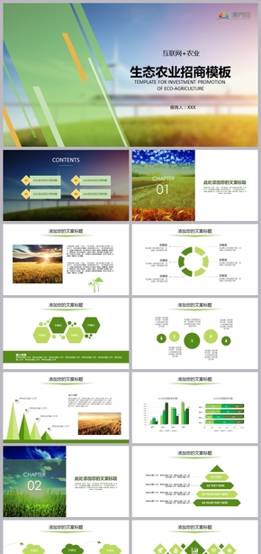 2019生態(tài)農(nóng)業(yè)招商引資商務(wù)計(jì)劃書PPT模板