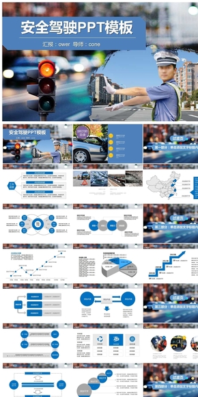 最新交通安全駕駛PPT模板