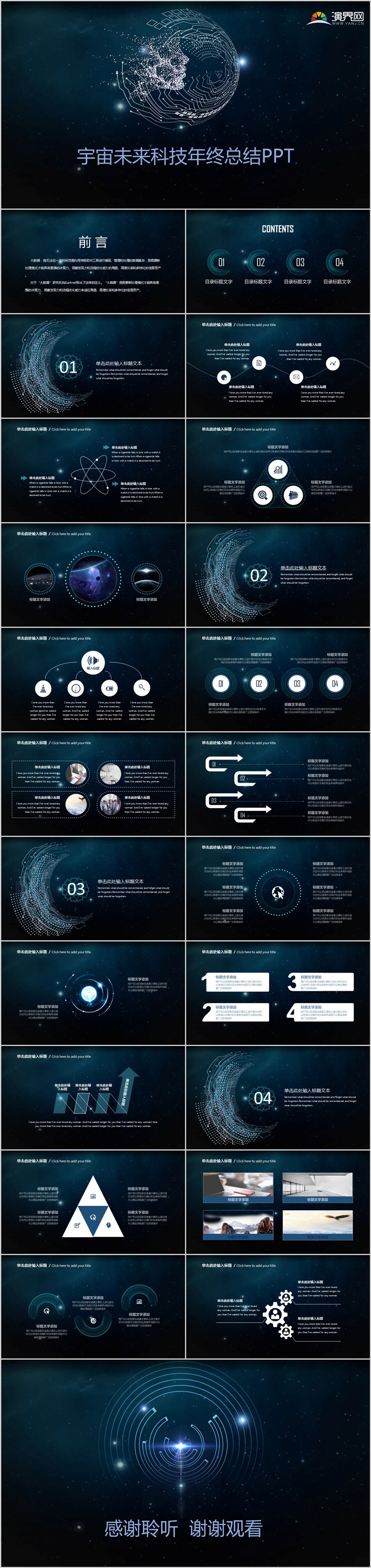 宇宙未來科技年終總結(jié)PPT  互聯(lián)網(wǎng)科技  商務(wù)科技 星空科技