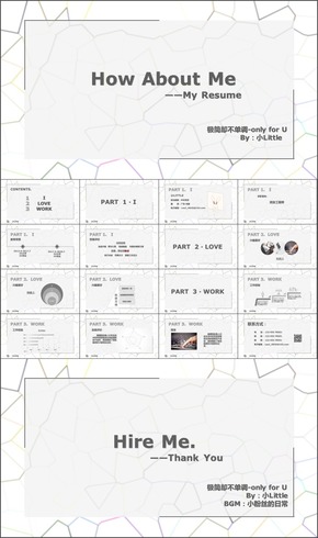 [小little的PPT]極簡灰調(diào)動態(tài)個人簡歷