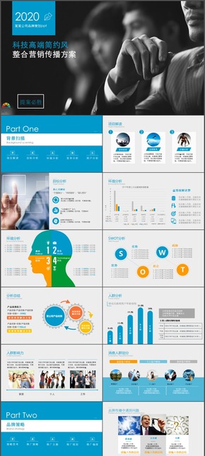 2020科技高端簡約雜志風(fēng)整合營銷方案商業(yè)計(jì)劃書提案專用PPT模板