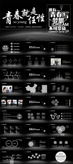 青春就是任性工作總結(jié)工作計(jì)劃通用動態(tài)PPT模板