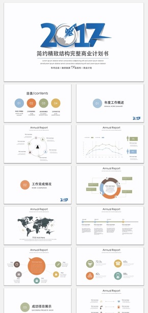 多彩高端大氣結構完整商業(yè)計劃書PPT模板
