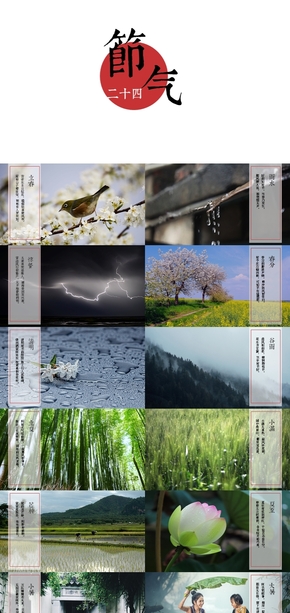 全图型二十四节气ppt模板