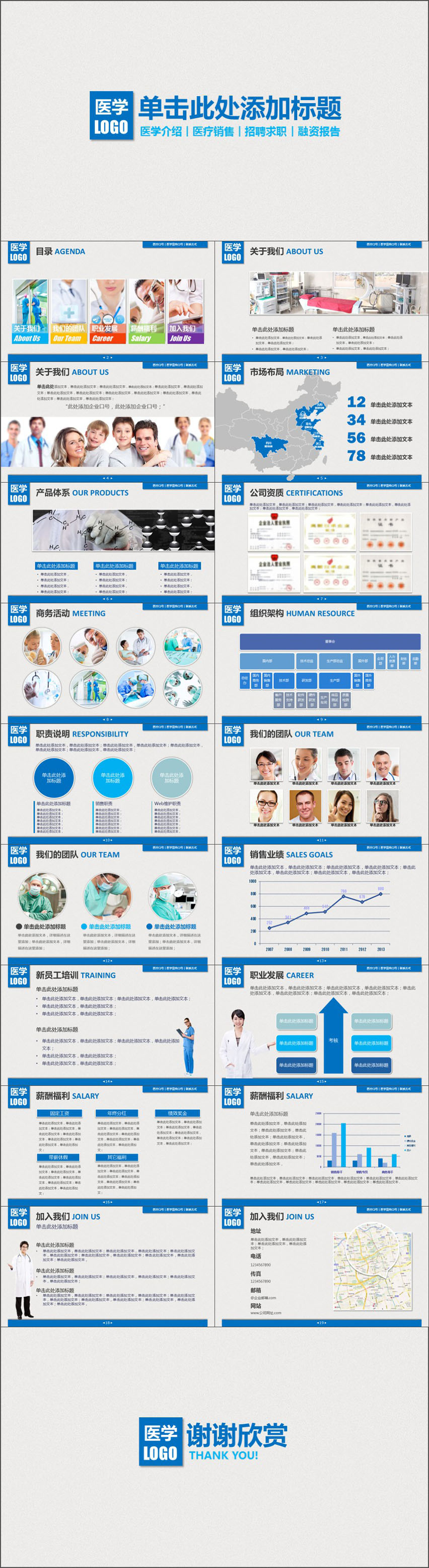 醫(yī)學(xué)介紹市場銷售醫(yī)療招聘求職PPT模板