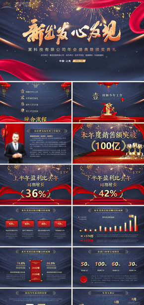  Red Blue Company Annual Meeting and Award Ceremony New Journey New Leap Work Report Summary Award Annual Meeting