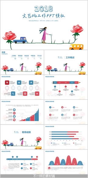 小清新文藝風(fēng)工作匯報計劃總結(jié)PPT設(shè)計