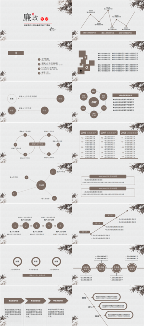 清新簡(jiǎn)約中國(guó)風(fēng)廉政黨政PPT模版