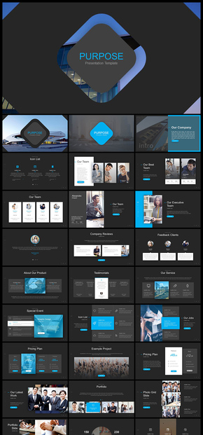 【藍(lán)色】歐美風(fēng) 簡約風(fēng) 精致設(shè)計 企業(yè)宣傳 企業(yè)介紹 商業(yè)創(chuàng)業(yè)計劃 商務(wù)匯報展示等商務(wù)PPT模板