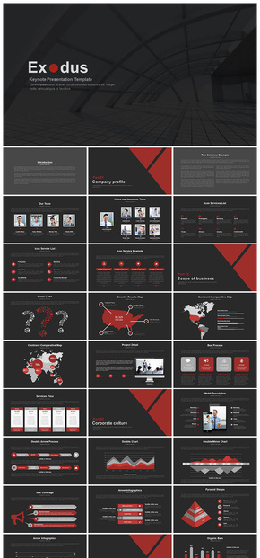 黑紅歐美風(fēng)企業(yè)宣傳企業(yè)簡介商業(yè)展示商業(yè)匯報工作總結(jié)匯報計劃商業(yè)創(chuàng)業(yè)融資計劃等商務(wù)通用PPT模板
