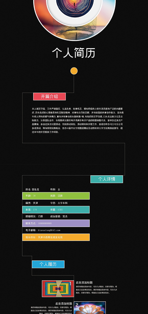 個(gè)人簡歷個(gè)性簡歷求職簡歷