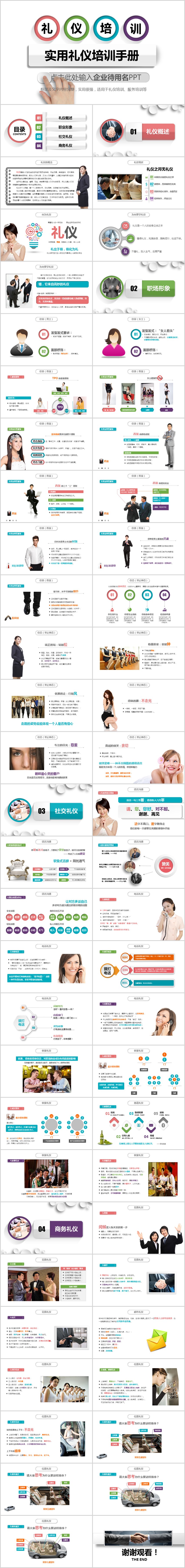 企業(yè)員工商務(wù)禮儀培訓(xùn)PPT模板