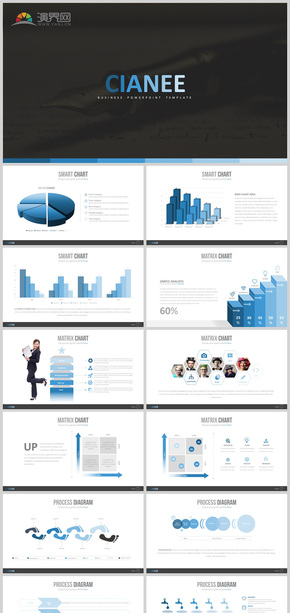 創(chuàng)意可視化信息數據圖表PPT素材元素