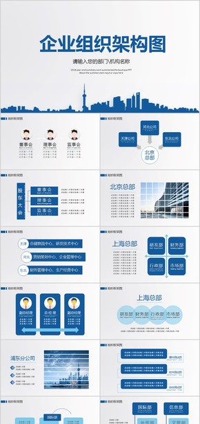 企業(yè)組織架構圖ppt模板