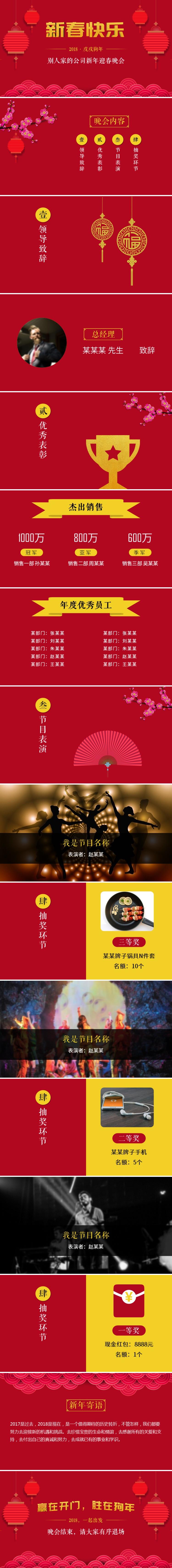 小忙人·新年特惠·中國(guó)紅2018狗年新年年會(huì)頒獎(jiǎng)盛典晚宴活動(dòng)總結(jié)策劃PPT模板