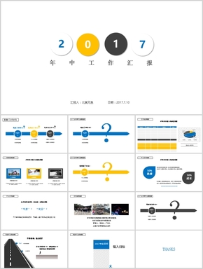簡約大氣動(dòng)態(tài)年中工作匯報(bào)PPT模板