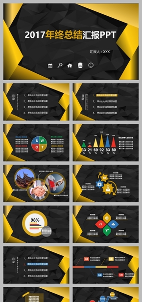 2017黑色大氣商務(wù)年終總結(jié)匯報(bào)PPT模板