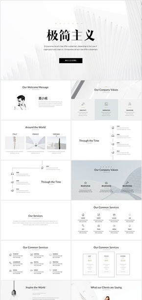 簡約風(fēng)公司介紹PPT模板