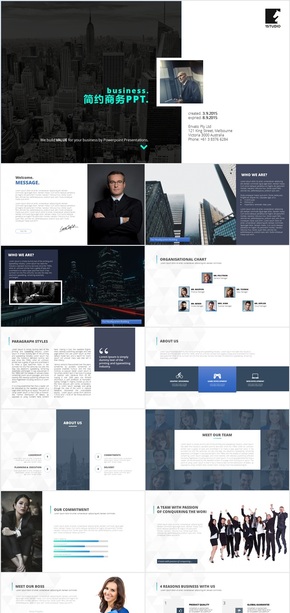 簡約公司介紹總結商務PPT