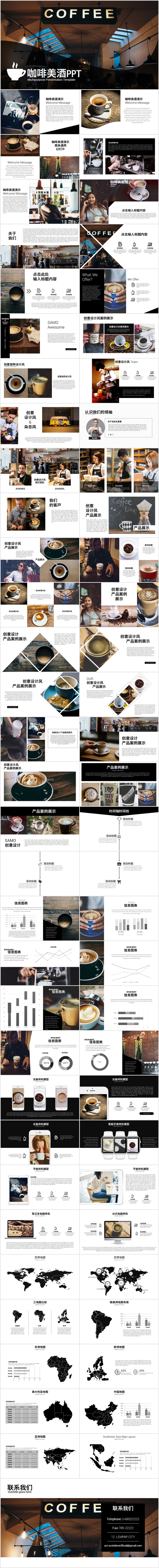 時尚咖啡廳產(chǎn)品宣傳咖啡PPT
