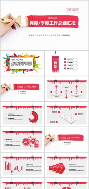 月度季度工作總結(jié)匯報(bào)PPT