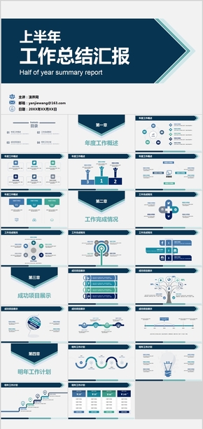 2018上半年工作總結匯報PPT模板